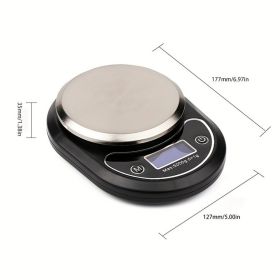 High Precision Household Food Food Electronic Baking Kitchen Scale Precision Explosion Portable Coffee Scale (Option: Black)