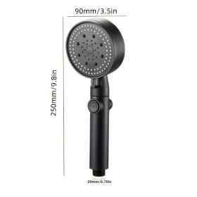 1pc, RV Handheld Shower Head Holder, Punch Free Adjustable Shower Wand Holder With Universal Wall Hook Bracket, Hand Held Shower Head Holder Brac (Option: Black)